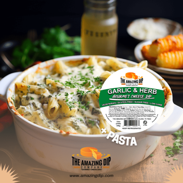 Garlic & Herb Fontina Cheese Dip Pasta